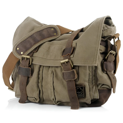 Men's Crossbody Canvas Bag - Versatile Design for Urban and Outdoor Use