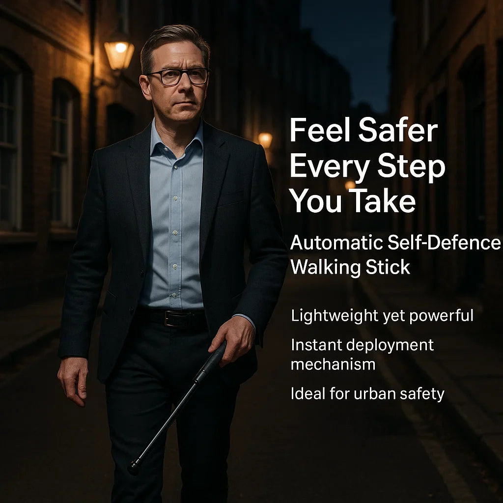 Ergonomic Walking Stick for Self-Defense – Compact Design for Safety