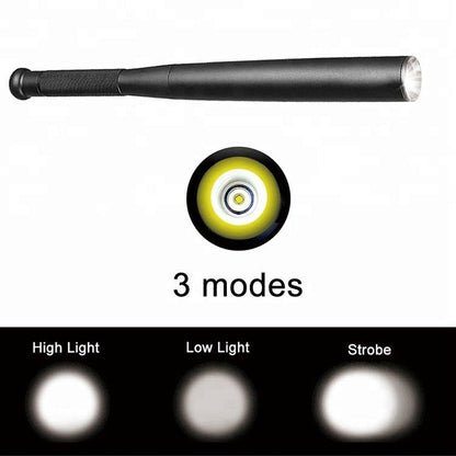 LED Flashlight with Three Modes – Sturdy Aluminum Utility Bat for Emergencies