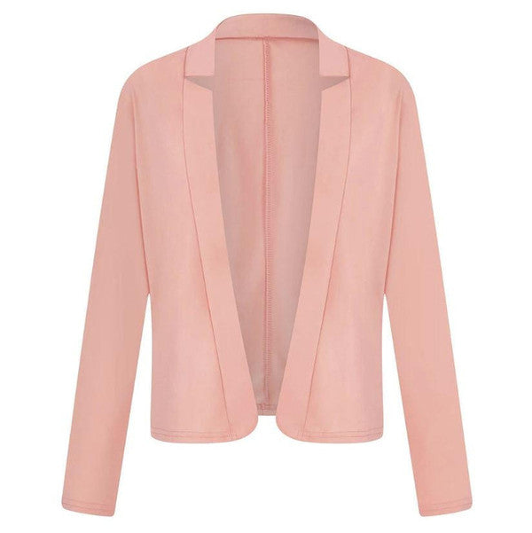 Plus Size Women's Longline Casual Coat with Stand Collar and Straight Sleeves