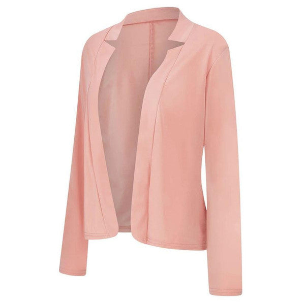 Plus Size Women's Longline Casual Coat with Stand Collar and Straight Sleeves