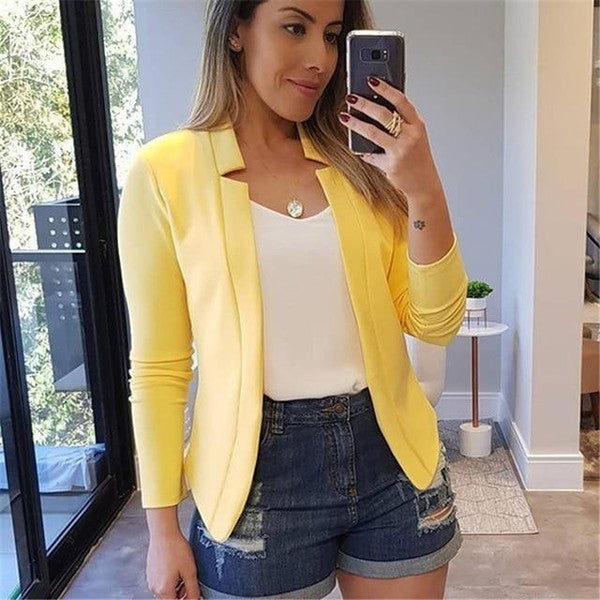 Plus Size Women's Longline Casual Coat with Stand Collar and Straight Sleeves