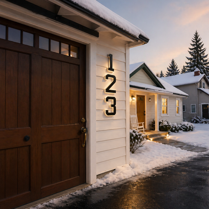 Illuminated House Number Sign - Waterproof LED Display