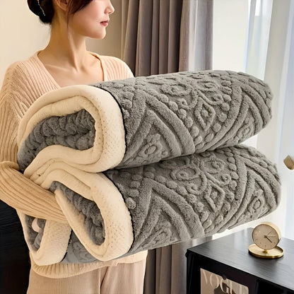Soft Sherpa-Lined Mandala Throw Blanket for All-Season Comfort