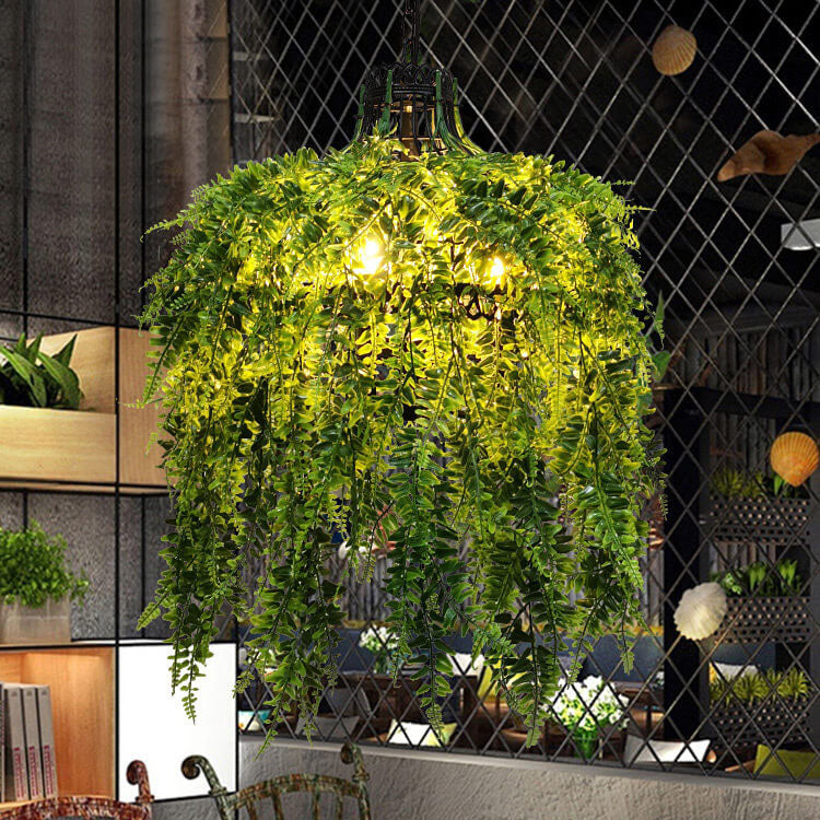 Contemporary 3-Light Chandelier with Plant-Inspired Design