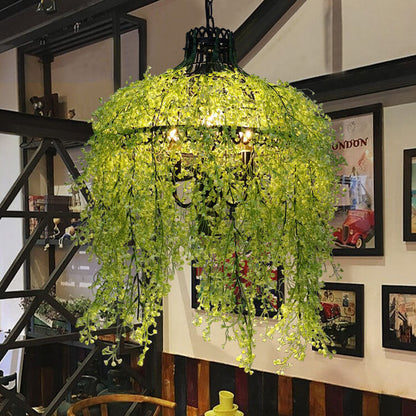 Contemporary 3-Light Chandelier with Plant-Inspired Design