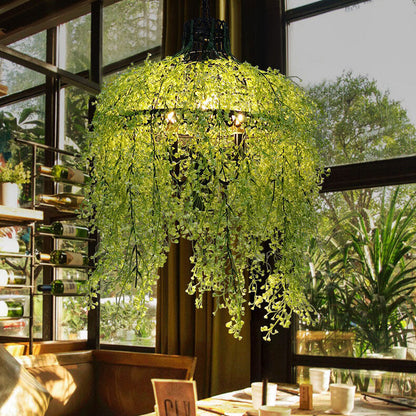 Contemporary 3-Light Chandelier with Plant-Inspired Design