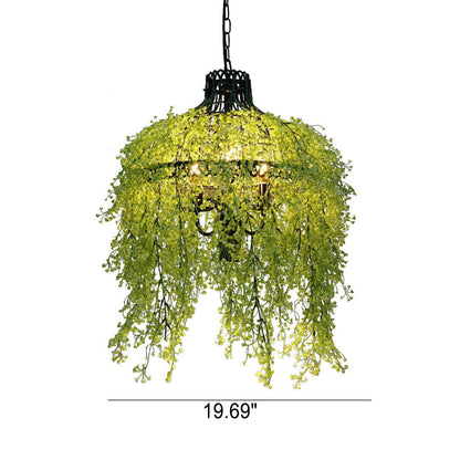 Contemporary 3-Light Chandelier with Plant-Inspired Design
