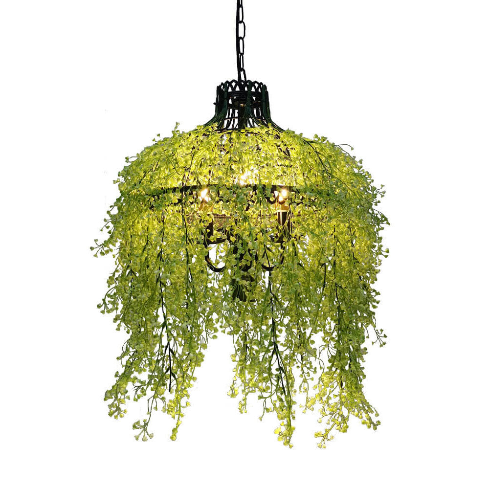Contemporary 3-Light Chandelier with Plant-Inspired Design