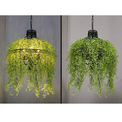 Contemporary 3-Light Chandelier with Plant-Inspired Design