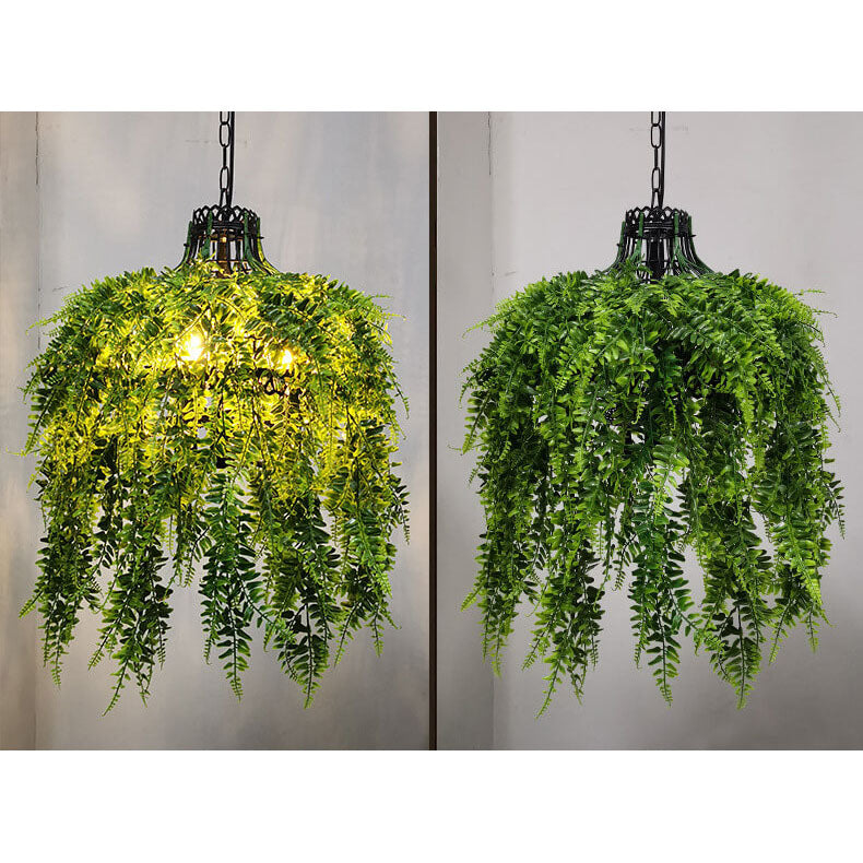 Contemporary 3-Light Chandelier with Plant-Inspired Design