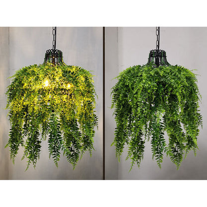 Contemporary 3-Light Chandelier with Plant-Inspired Design