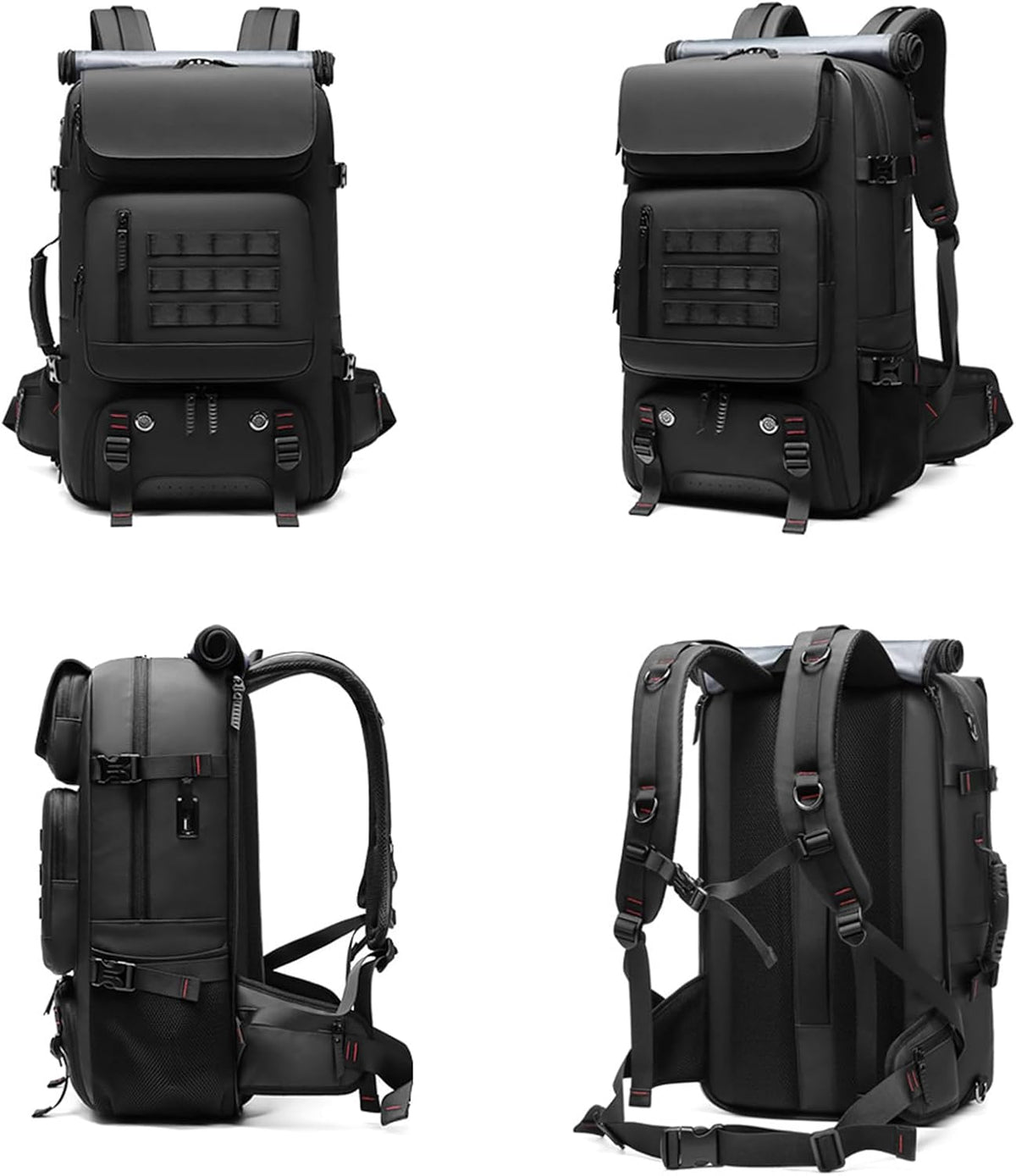 50L Waterproof Backpack for Travel with USB Charging Port and Shoe Storage
