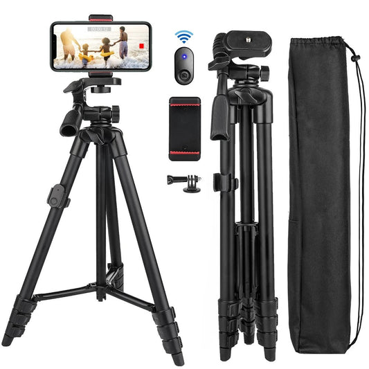 Adjustable Phone Tripod with Bluetooth Remote for Stable Photography