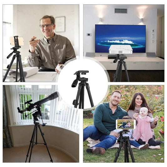 Adjustable Phone Tripod with Bluetooth Remote for Stable Photography