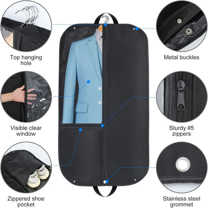 Waterproof Suit Cover with Gusset & Pockets – Versatile Travel Bag