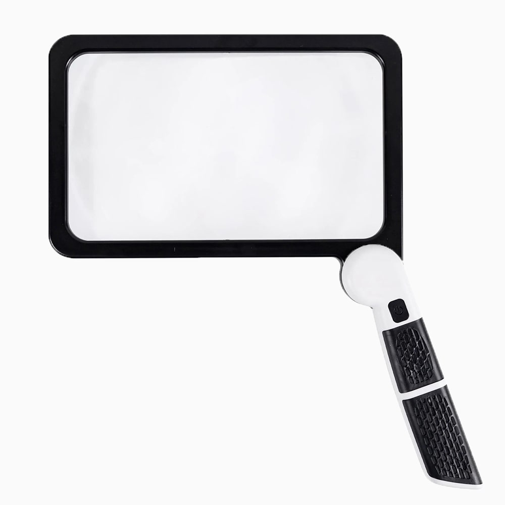 Handheld Magnifier with LED Light – 5X Magnification for Easy Reading
