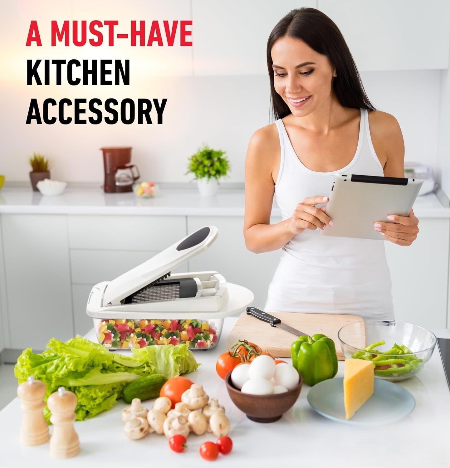 10-in-1 Vegetable Slicer with 8 Blades – Multi-functional Kitchen Tool for Fast Meal Prep
