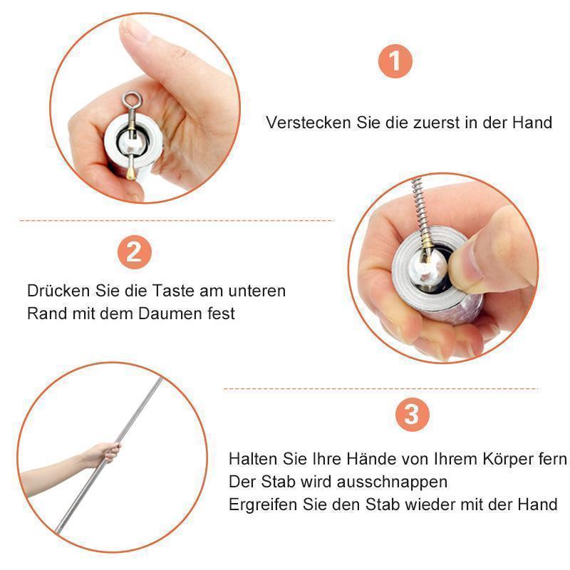 Portable Metal Rod – Quick-Extending Self-Defense Tool for Tricks
