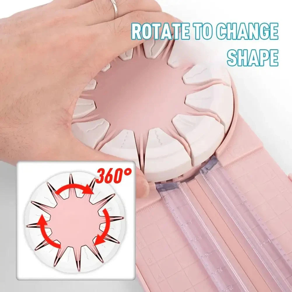 12-in-1 Crafting Trimmer with 360° Rotating Blade – Versatile Paper Cutter