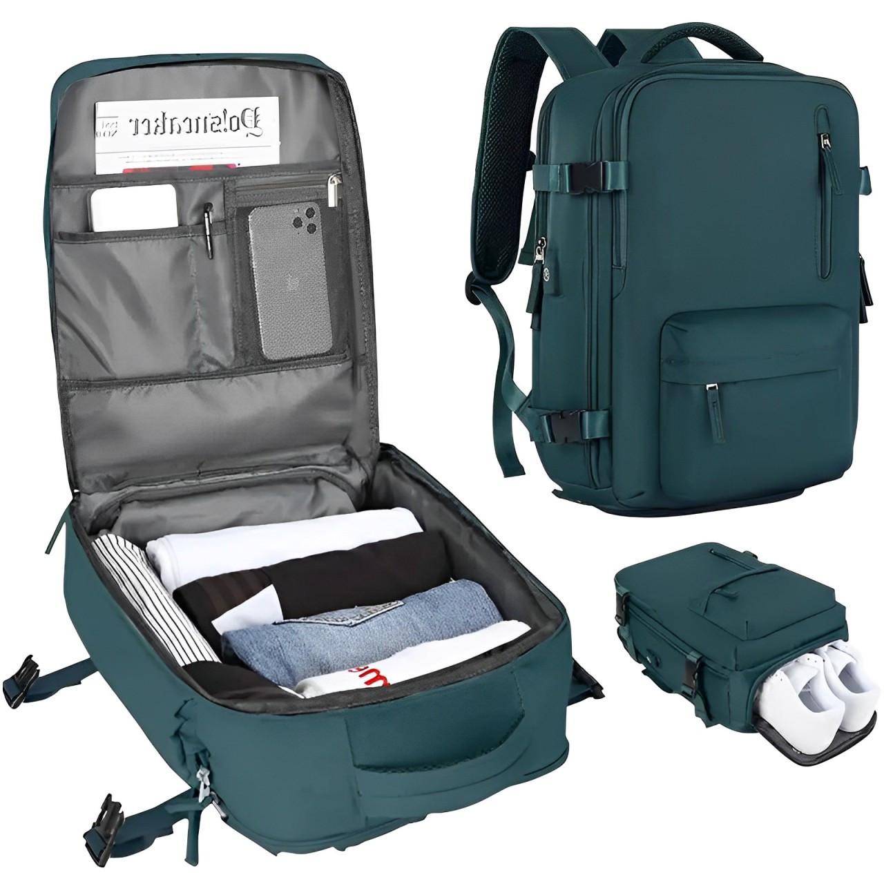 Lightweight Waterproof Travel Backpack for Women with USB Charging Port