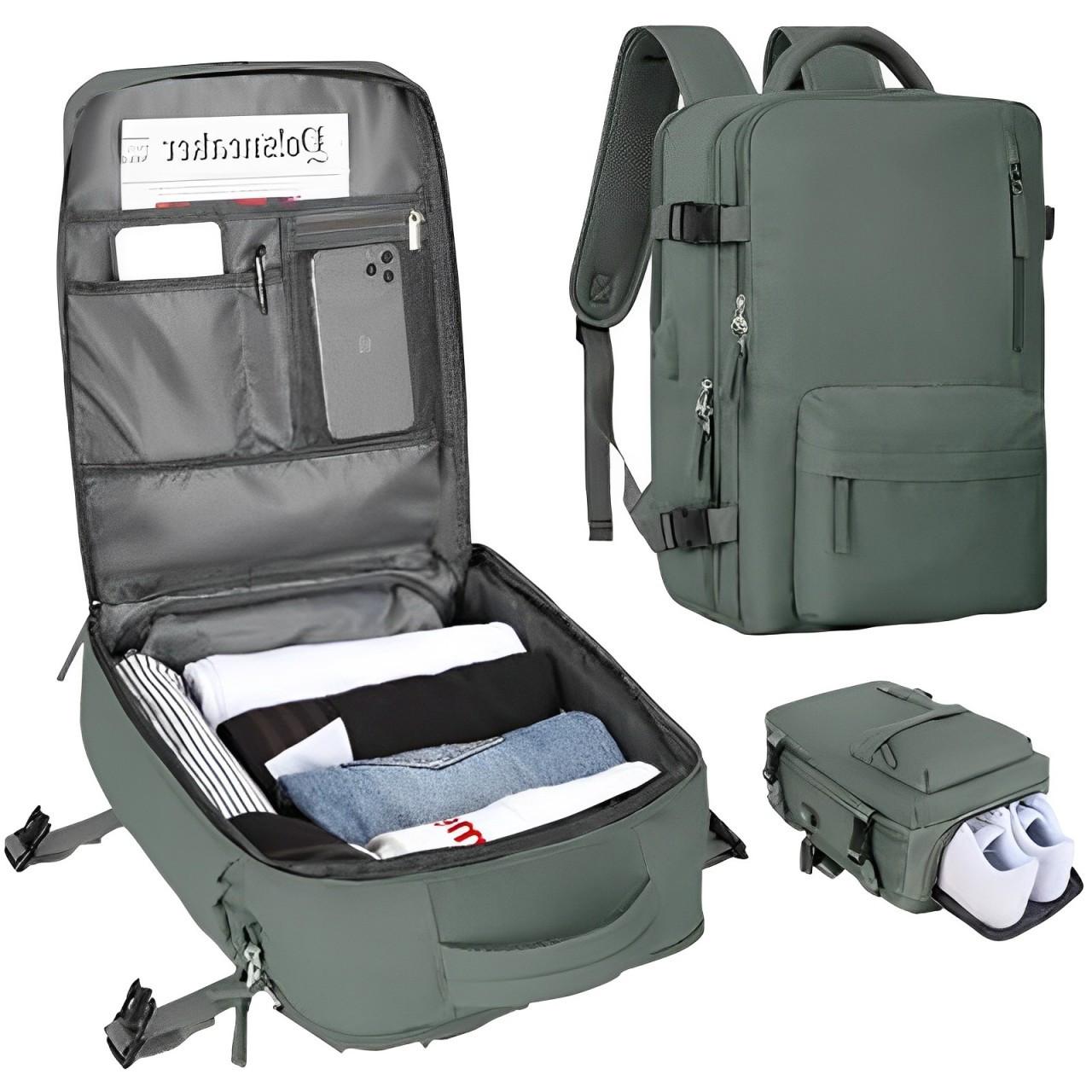 Lightweight Waterproof Travel Backpack for Women with USB Charging Port