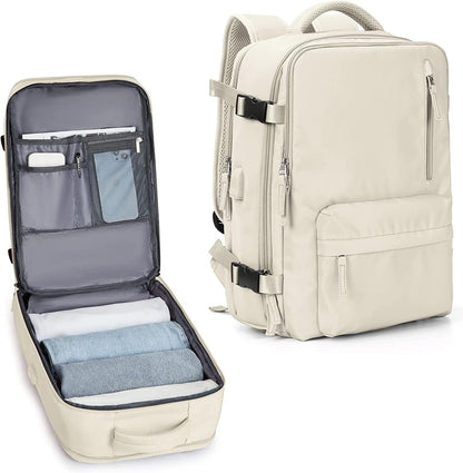 Waterproof Travel Backpack with Shoe Storage & USB Charging Port