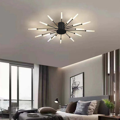 Industrial LED Ceiling Light with 50s Design