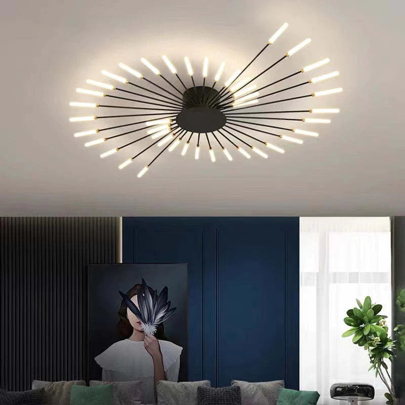 Industrial LED Ceiling Light with 50s Design