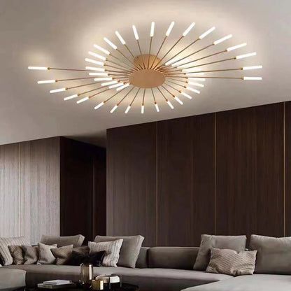 Industrial LED Ceiling Light with 50s Design