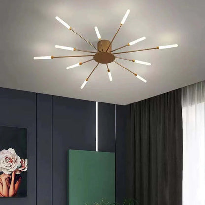 Industrial LED Ceiling Light with 50s Design