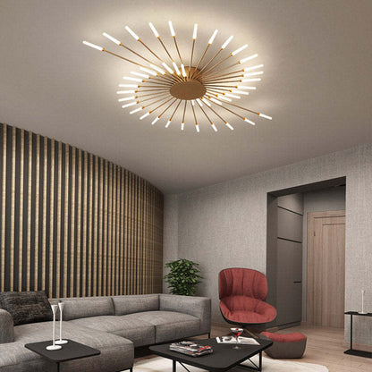 Industrial LED Ceiling Light with 50s Design
