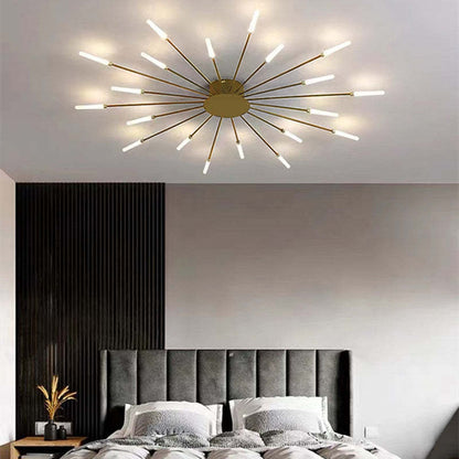 Industrial LED Ceiling Light with 50s Design