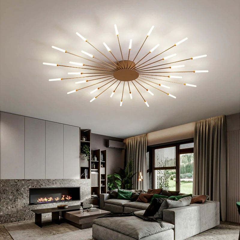 Industrial LED Ceiling Light with 50s Design