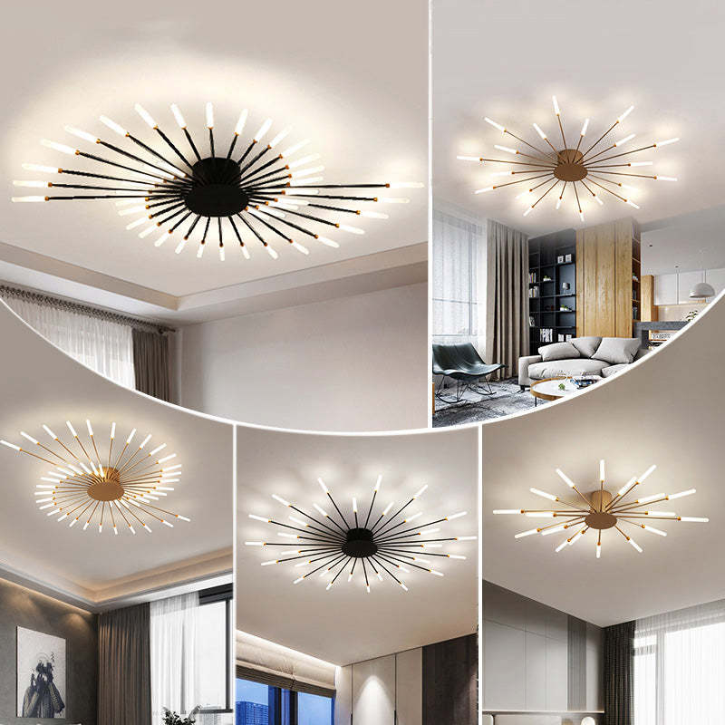 Industrial LED Ceiling Light with 50s Design