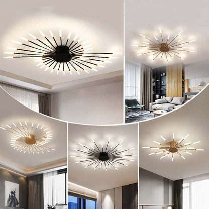 Industrial LED Ceiling Light with 50s Design