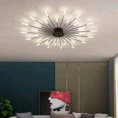 Industrial LED Ceiling Light with 50s Design