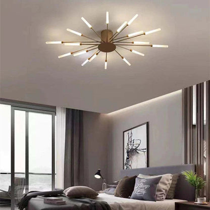 Industrial LED Ceiling Light with 50s Design
