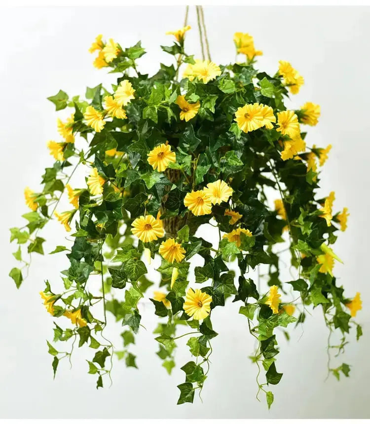 UV-Resistant Faux Morning Glory Vines for Year-Round Color