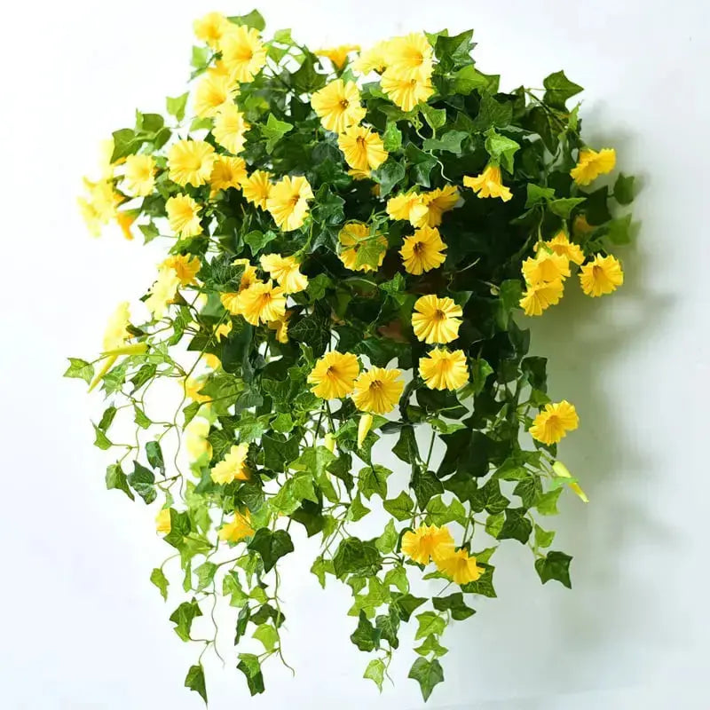 UV-Resistant Faux Morning Glory Vines for Year-Round Color