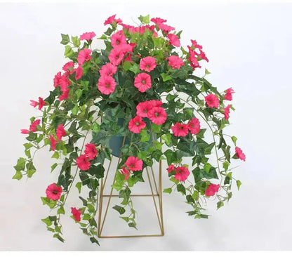 UV-Resistant Faux Morning Glory Vines for Year-Round Color