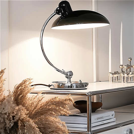 Adjustable Metal Desk Lamp with Dome Shade - Vintage Style Lighting