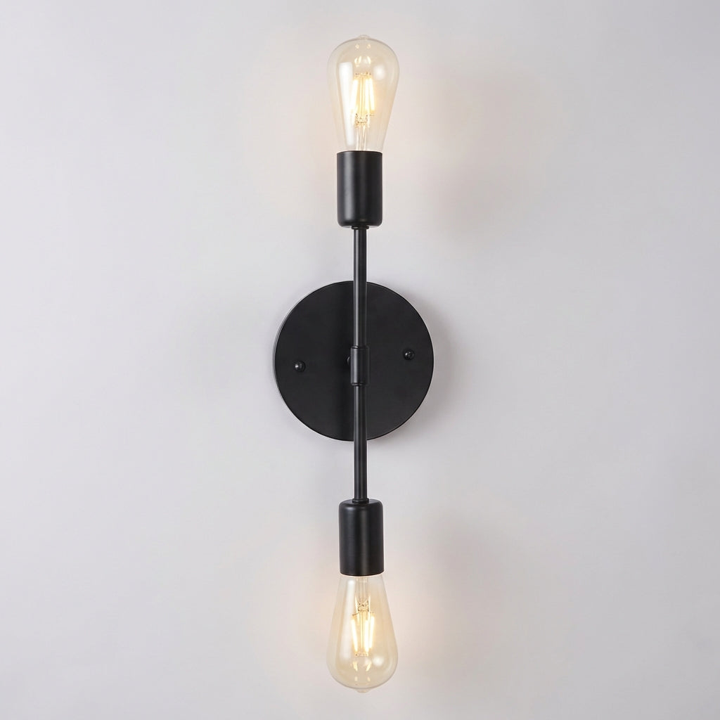 Elegant Dual Bulb Wall Sconce - Vintage Lighting for Cozy Atmosphere