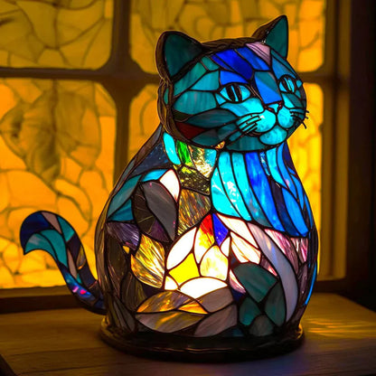 Artistic Lamp with Stained Glass and Unique Animal Designs for Cozy Lighting