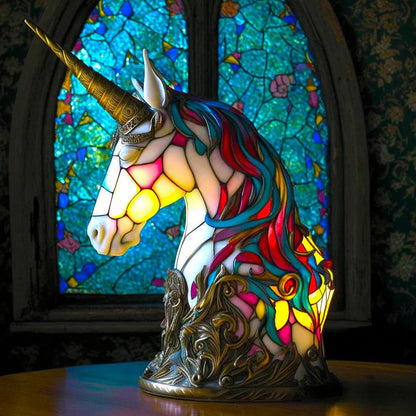 Artistic Lamp with Stained Glass and Unique Animal Designs for Cozy Lighting
