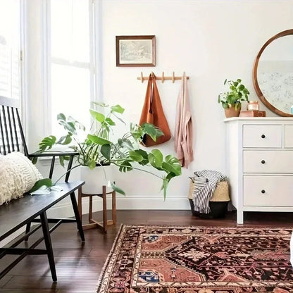 Scandinavian Style Coat Rack with 4 or 5 Hooks for Wall Storage