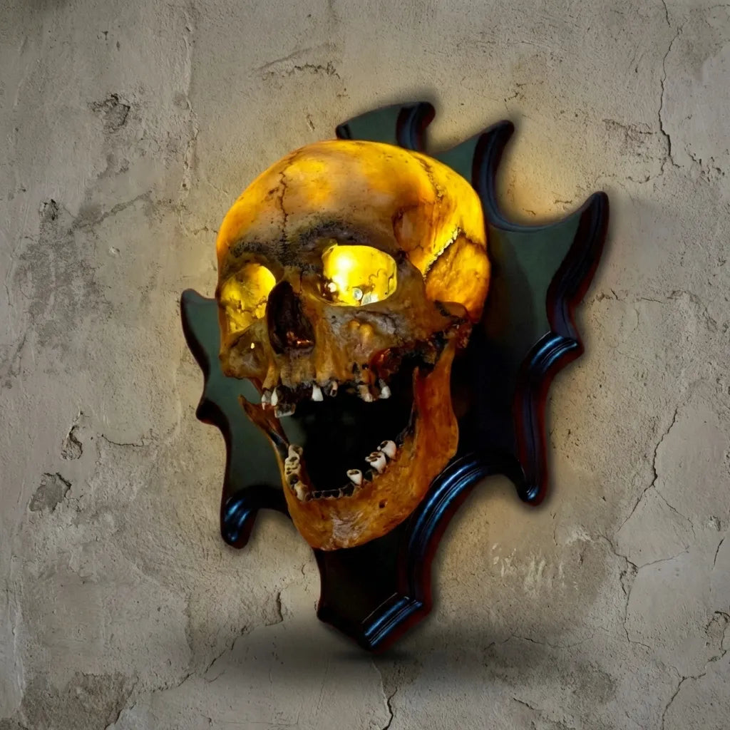 Gothic Glow Skull Lamp with Sound Effects