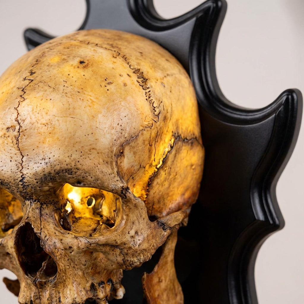 Gothic Glow Skull Lamp with Sound Effects