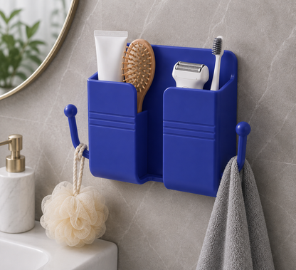Entryway Organizer Rack for Keys and Mail - Wall Mounted Storage with Compartments for Kitchen and Office