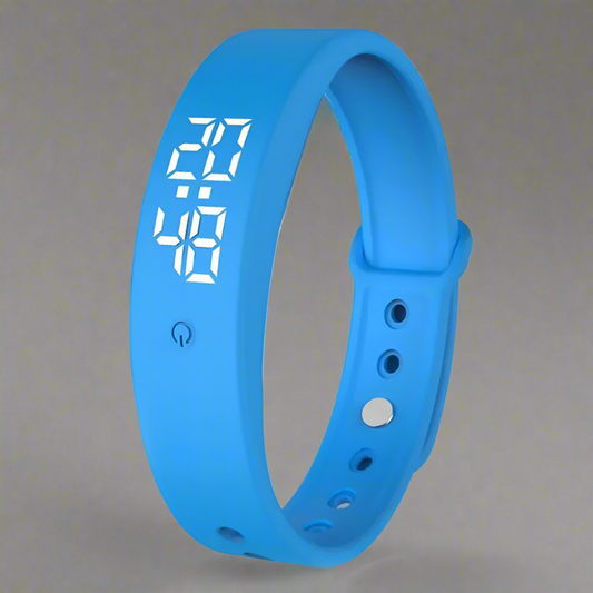 Activity Tracking Smartwatch for Fitness – Water-Resistant with Adjustable Silicone Band